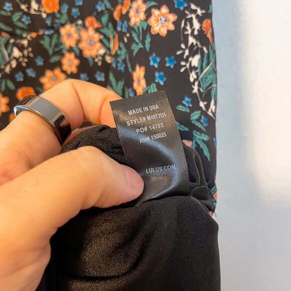 Lulus Floral Print Mini Dress M - Picture 6 of 7